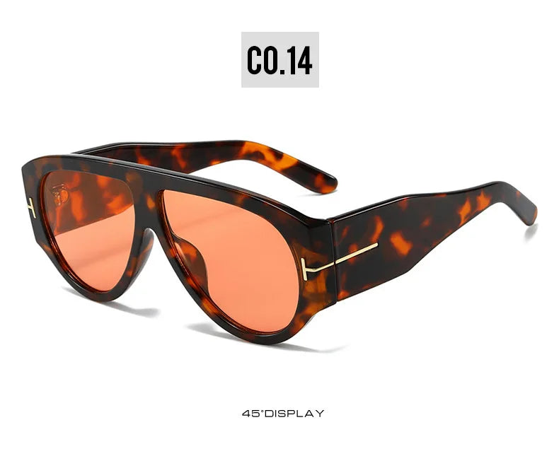 Fashion Pilot Sunglasses Women Brand Designer Large Frame Ins UV400 Ladies Shades Glasses