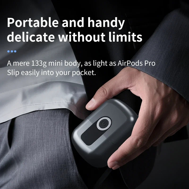 Mini electric shaver, compact and fast charging for home use, men's car shaver, portable for home use, gift for father and boyfr