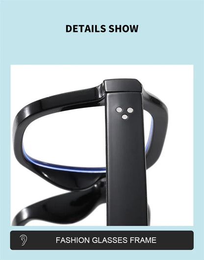 Retro Anti Blue Light Computer Glasses Frame Women Oversized Men Trendy Fashionable Stylish Eyeglasses Classic Spectacles Ouclos
