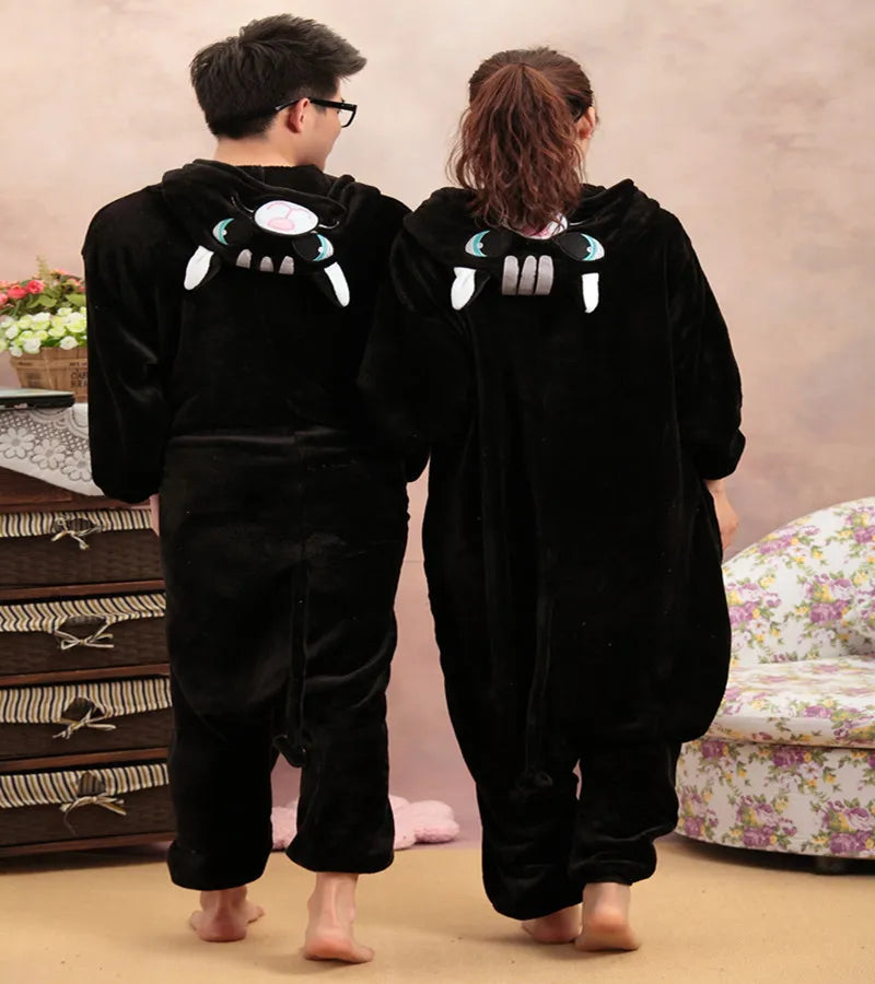 Animal Onesies Lion Tiger Leopard Wolf Fox Zebra Hippo Koala Bat Donkey Rabbit Chinchilla Frog Bee Penguin Dog Kigurumi Adult