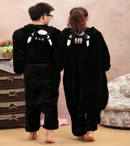 Animal Onesies Lion Tiger Leopard Wolf Fox Zebra Hippo Koala Bat Donkey Rabbit Chinchilla Frog Bee Penguin Dog Kigurumi Adult
