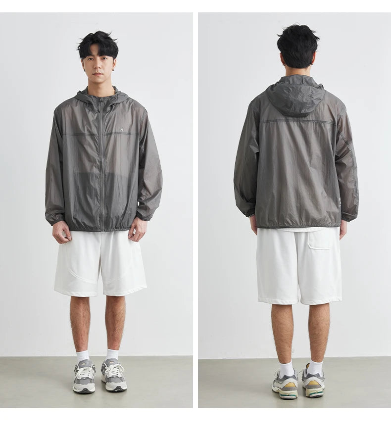 Men’s UPF 50+ Ice Silk Sun Protection Jacket – Lightweight, Breathable, Summer UV Hoodie