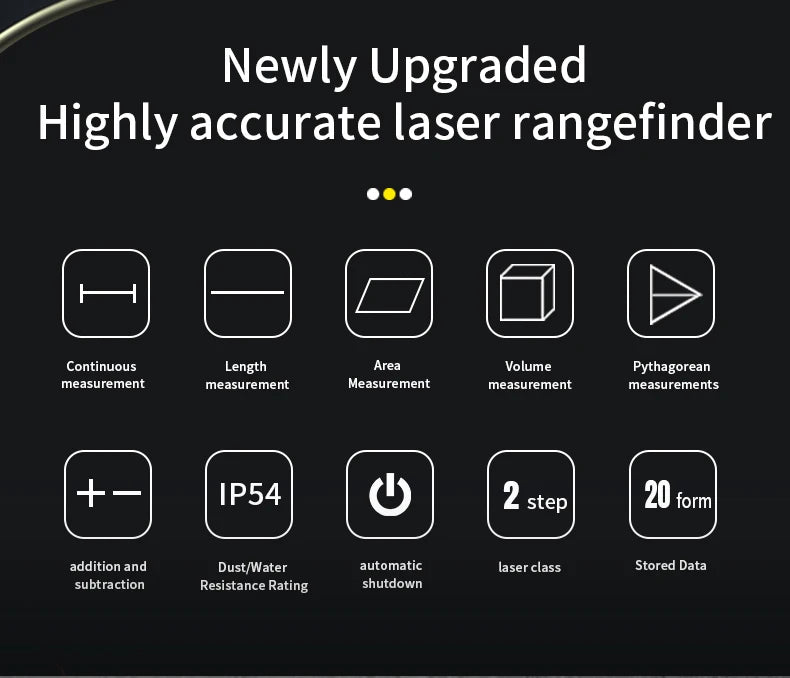Snakol Laser Distance Meter 50m 70m 100m 120m Rangefinder Profesional Range Finder Digital Tape Measure Ruler Test Tools