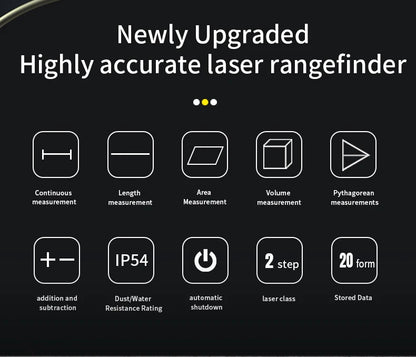 Snakol Laser Distance Meter 50m 70m 100m 120m Rangefinder Profesional Range Finder Digital Tape Measure Ruler Test Tools