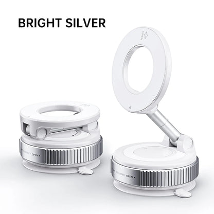 Magnetic Vacuum Adsorption Car Phone Mount 360° Rotatable Folding Mobile Phone Stand for Car/Gym/Mirror/Shower/Smooth Surface