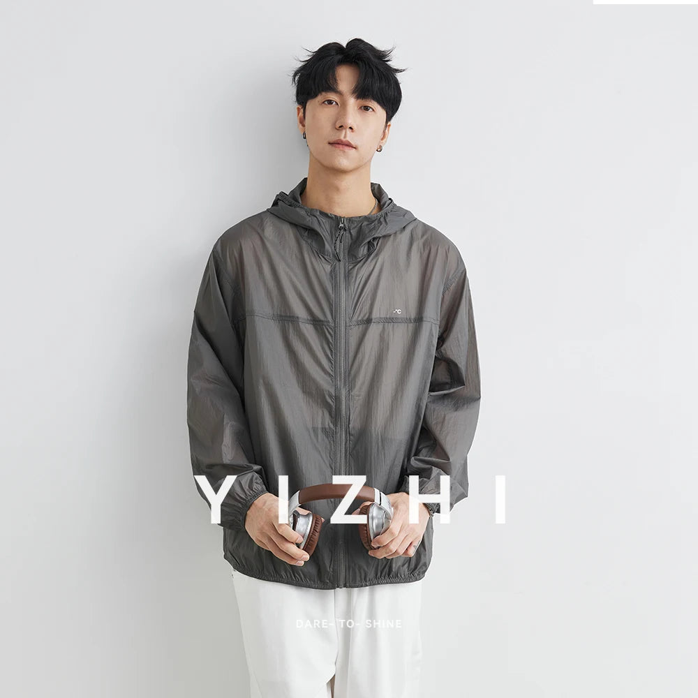 Men’s UPF 50+ Ice Silk Sun Protection Jacket – Lightweight, Breathable, Summer UV Hoodie