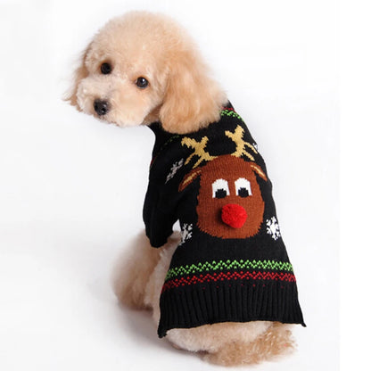 Winter Dog Clothes Christmas Holiday Sweater Chihuahua Teddy Outfit coat for Small Medium Large Dog and Cat  Autumn  Warm