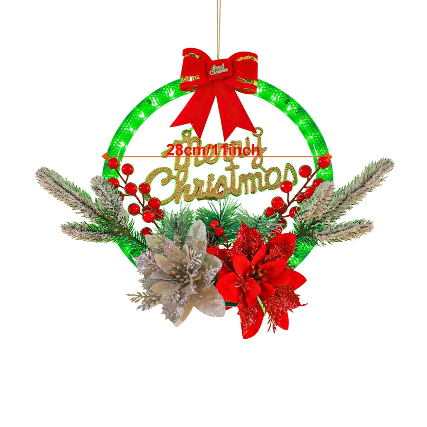 LED Christmas Tree Snowman Snowflake LED String Lights Home Window Ornament Lamp For New Year Party Garden Decoration