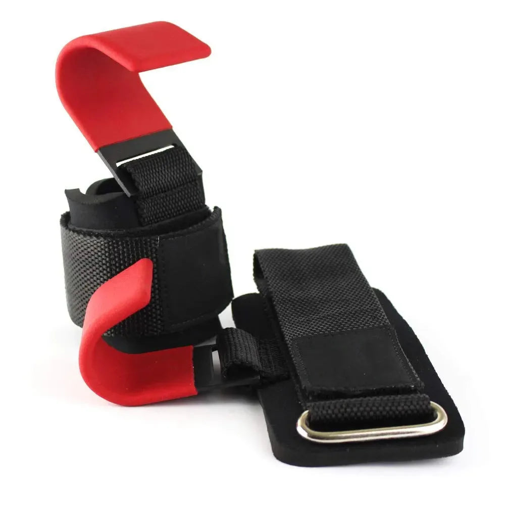 Weight Lifting Hook Grips With Wrist Wraps Hand-Bar Wrist Strap Gym Fitness Hook Weight Strap Pull-Ups Power Lifting Gloves