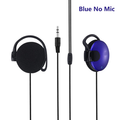 Wired Headphones Stereo 3.5MM Ear Hook Music Game Earphone With Mic For Mobile Phone PC Laptop Mp3 Mp4 Wired Headset