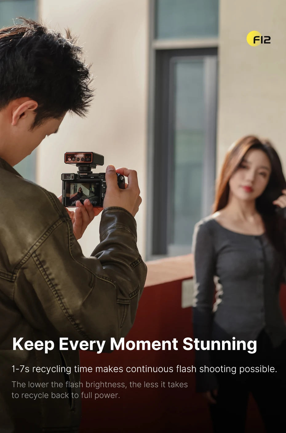 Ulanzi F12 Mini Camera Flash Speedlite GN12 6500K Standard Hot Shoe Mount for Sony Canon Nikon Panasonic Olympus DSLR Camera