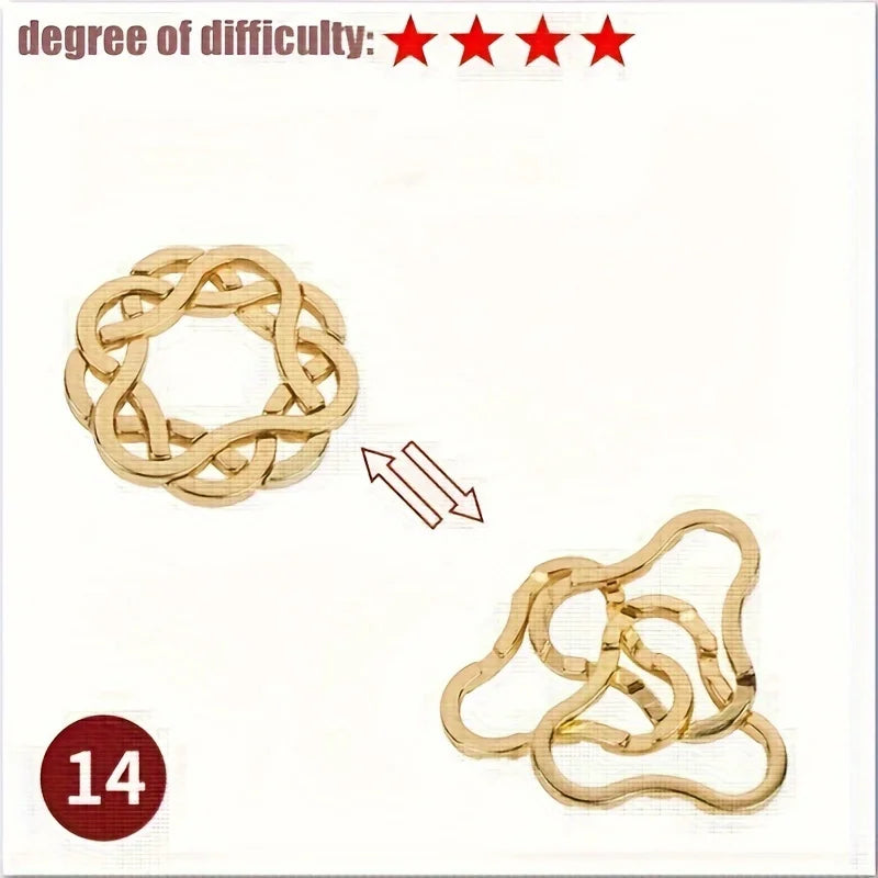 A classic intellectual metal puzzle toy, a difficult educational game toy for Christmas, Thanksgiving and birthday gifts