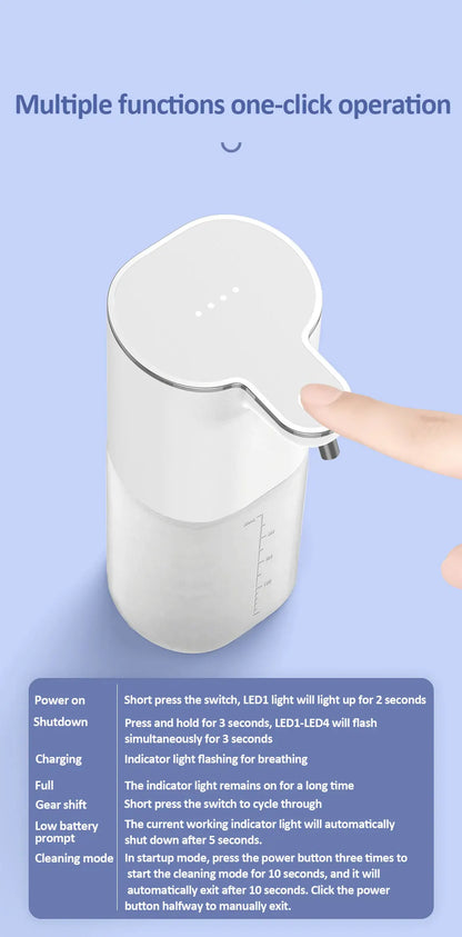Touchless Automatic Foam Soap Dispenser – 400ml USB Rechargeable