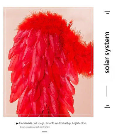 White Angel Feather Wings Festival PartyDecoration Props Scene Decoration Children Adult VictoriasSecret Fashion ShowPerformance