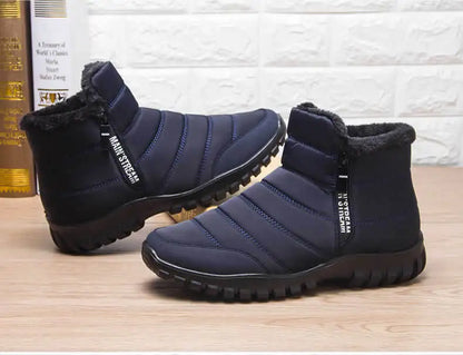 Men's sneakers Warm Cotton Zipper Snow Ankle Boots, casual shoes designer shoes Waterproof Snow Boots free shiping shoe