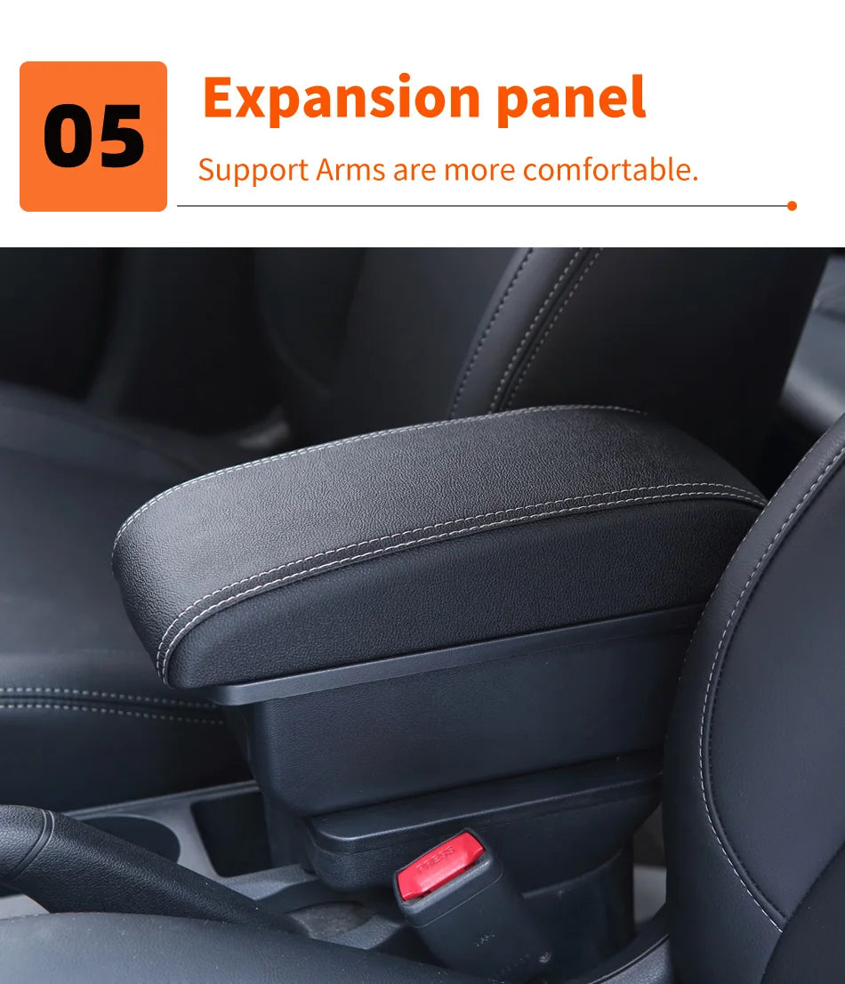 For Citroen C1 Armrest Box For Peugeot 107 Toyota Aygo BJ Armrest Car Accessories Store box Interior detail Simple installation