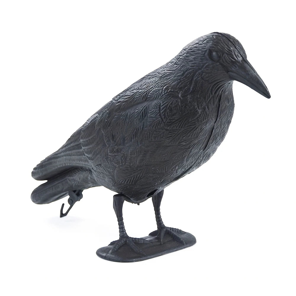 1PC Crow Decoration Simulation Plastic Crow Decoration With Footposts Courtyard Garden