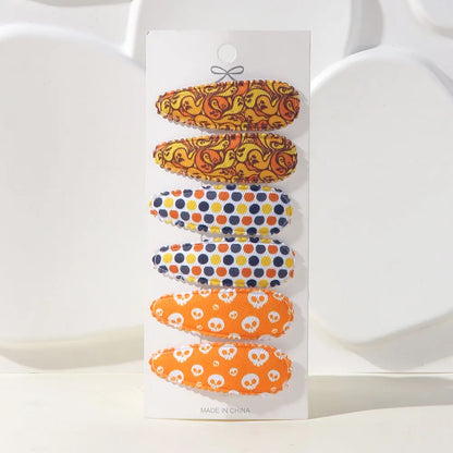 6/10Pcs/Set Cute Children's Halloween Bangs Hair Accessories Girls' Christmas Gifts Featuring Sweet And Non Damaging Hair Clips