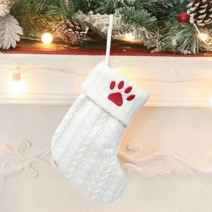 Christmas Socks Knitting Snowflake Letter Stocking Christmas Decoration For Home 2025 Xmas Tree Ornament Gift Navidad Natal 2026