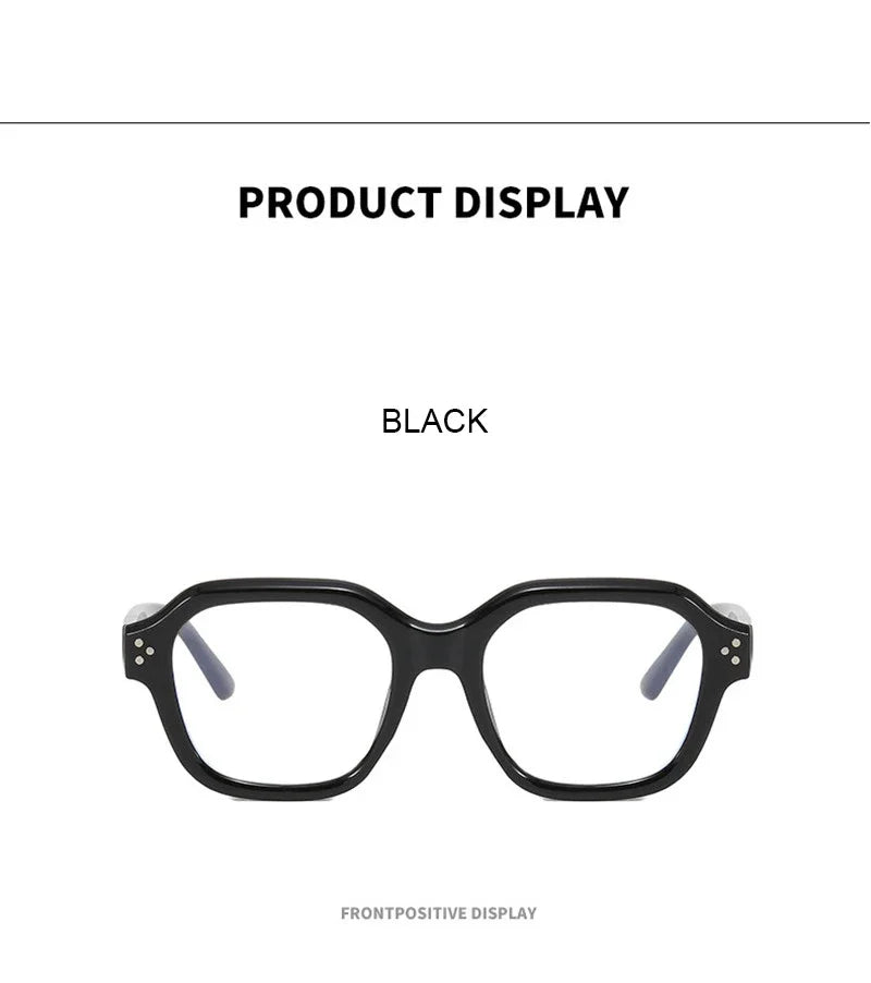 Retro Anti Blue Light Computer Glasses Frame Women Oversized Men Trendy Fashionable Stylish Eyeglasses Classic Spectacles Ouclos