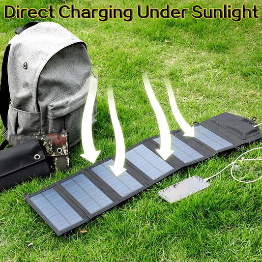 800W Foldable Solar Panel Charger – 20W USB/DC Output for Camping & Emergency Power