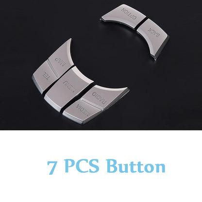 Car Multimedia Buttons Cover Stickers Knob Cover For BMW 1 3 5 Series X3 X5 X6 F30 F10 F25 E71 E84 E90 E70 E60 F20 E91 E92 E93
