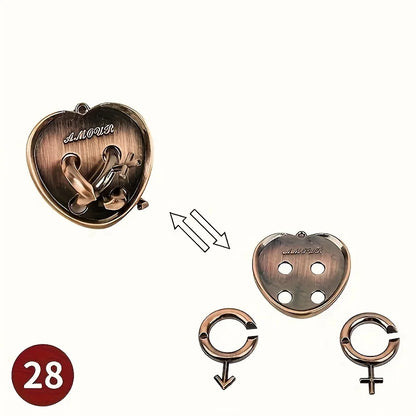 A classic intellectual metal puzzle toy, a difficult educational game toy for Christmas, Thanksgiving and birthday gifts