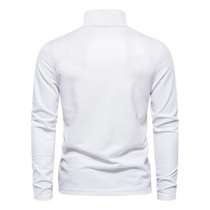 Men’s Deer Embroidery Polo Shirt – Long Sleeve Casual Business Top