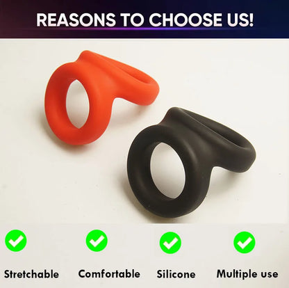 Liquid Silicone Penis Cock Rings, Scrotum Testicles Ball Stretcher,Sex Toys For Men Cockring,Delay  Ejaculation Penisring