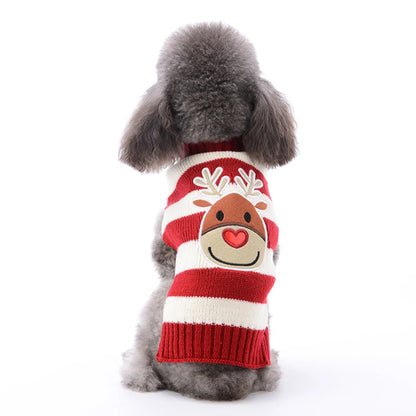 Winter Dog Clothes Christmas Holiday Sweater Chihuahua Teddy Outfit coat for Small Medium Large Dog and Cat  Autumn  Warm