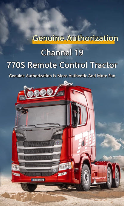 HUINA 770S Rc Truck Trailer Tractor 1/18 1501 Remote Control Car 19 Ch Electric Machine Engineering Cars Radio Controlled Toys