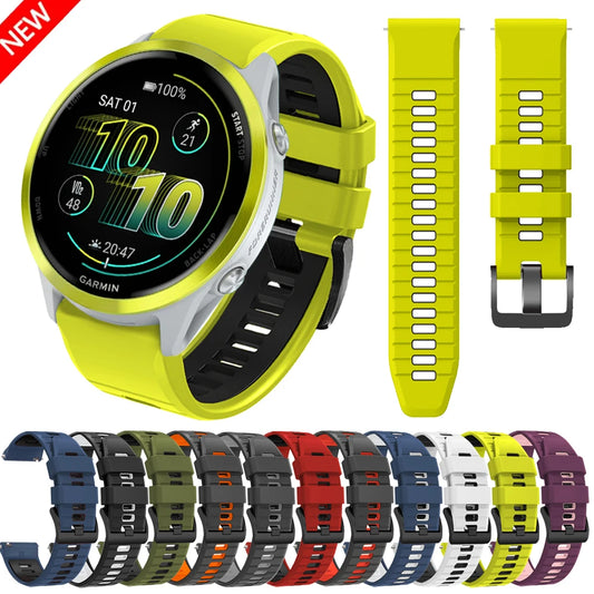 20mm/22mm Silicone Soft Strap For Garmin Active/Vivoactive 6 5/Venu 3 Sq/Forerunner 570 165 265 Band For Amazfit/HUAWEI Bracelet