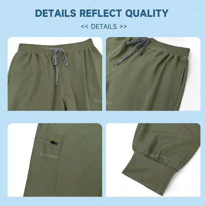 Women's Stretch Scrub Set – V-Neck Top & Jogger Pants