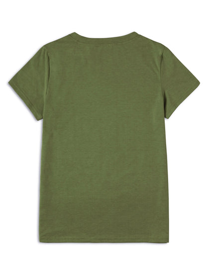 flower print t-shirt, short sleeve crew neck casual top for summer & sprng, women's clothing