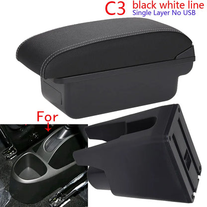 For Citroen C1 Armrest Box For Peugeot 107 Toyota Aygo BJ Armrest Car Accessories Store box Interior detail Simple installation