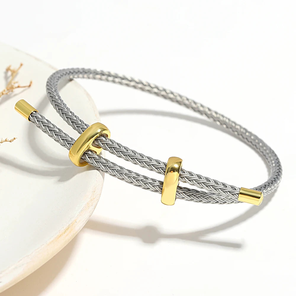 Red String Braided Charm Bracelet – Unisex Adjustable Stainless Steel