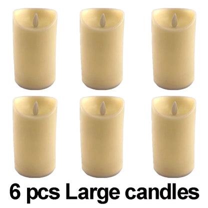 Flameless LED Candle Warm glowing decorative electric candles Home Christmas decorative candles for Ramadan Eid Xmas Party Decor