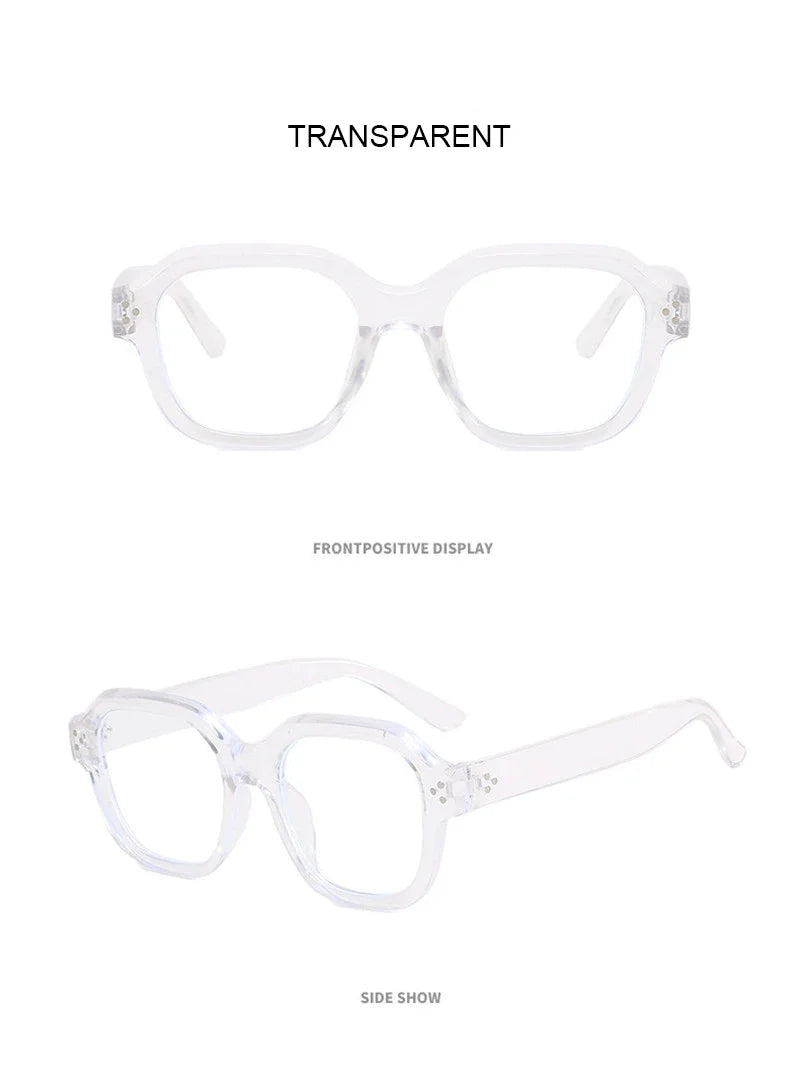 Retro Anti Blue Light Computer Glasses Frame Women Oversized Men Trendy Fashionable Stylish Eyeglasses Classic Spectacles Ouclos