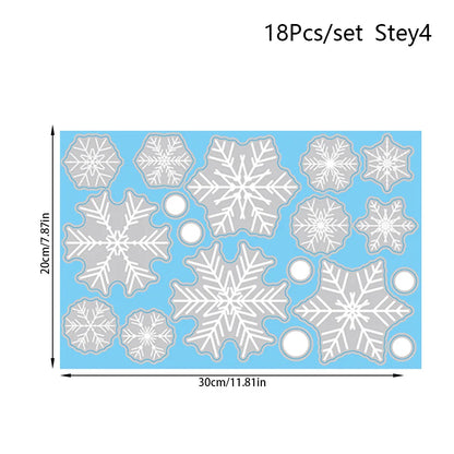 Winter Snow Flakes Window Clings Decals Christmas Decoration 2024S nowflakes Wall Stickers New Year Winter Wonderland Decoration