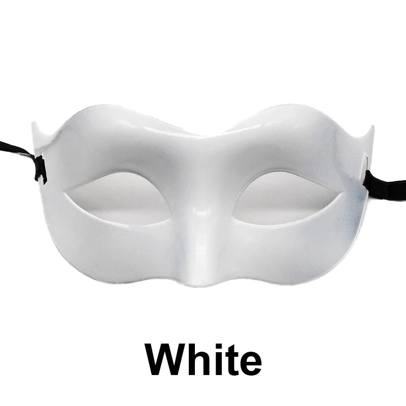 Women Man Sexy Gentleman Masquerade Mask Prom Mask Halloween Party Props Black White Retro Mask Plastic Half Face Cosplay Mask