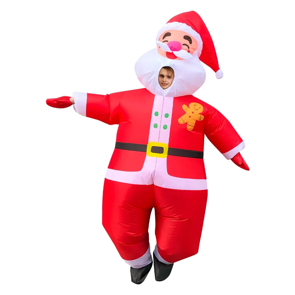 Christmas Inflatable Costume Santa Claus Snowman Gingerbread Tree Adult  Party Masquerade Role Play Holiday Gift