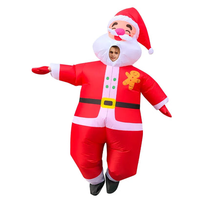 Christmas Inflatable Costume Santa Claus Snowman Gingerbread Tree Adult  Party Masquerade Role Play Holiday Gift