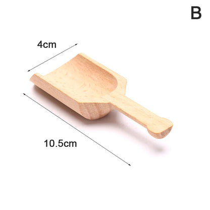 1 Pcs Wooden Mini Tea Coffee Scoops Seasoning Candy Spices Bath Salt Spoons Wooden Spoon Wooden Shovel