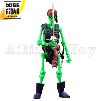 Boss Fight Studio 1/12 Action Figure EPIC H.A.C.K.S. Pirate Barbarian Gladiator Skeleton Anime Model For Gift