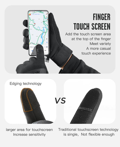 Outdoor Winter Cycling Gloves Touch Screen Motorcycle Gloves  Windproof Sports Riding Ski Gloves Waterproof 3M Running Gloves