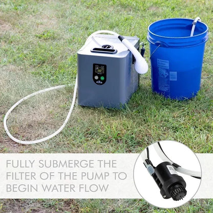 HOME.Hike Crew Portable Propane Water Heater & Shower Pump – Compact Outdoor Cleaning Showering System w/LCD Auto Safety Shutoff