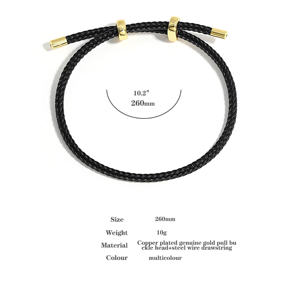 Red String Braided Charm Bracelet – Unisex Adjustable Stainless Steel