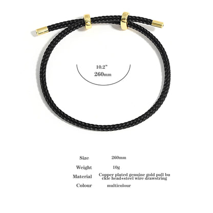 Red String Braided Charm Bracelet – Unisex Adjustable Stainless Steel