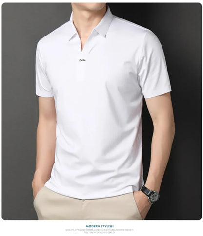 Men’s Stretch Polo Shirt – Quick-Dry Business Casual (M-4XL)