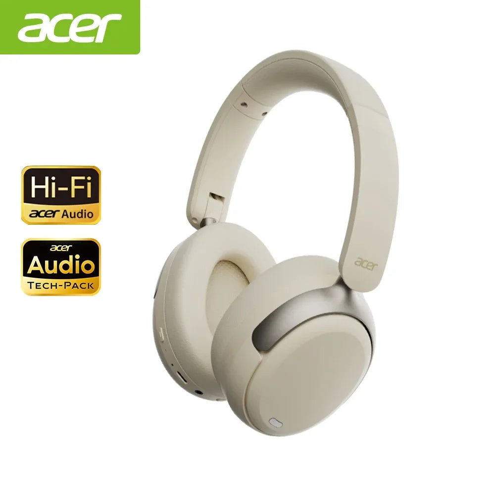 Acer OHR516 ANC Wireless Headphone Noise Cancelling Hi-Res Spatial Audio Earphone Bluetooth Over Ear Headset 40mm Dynamic Driver